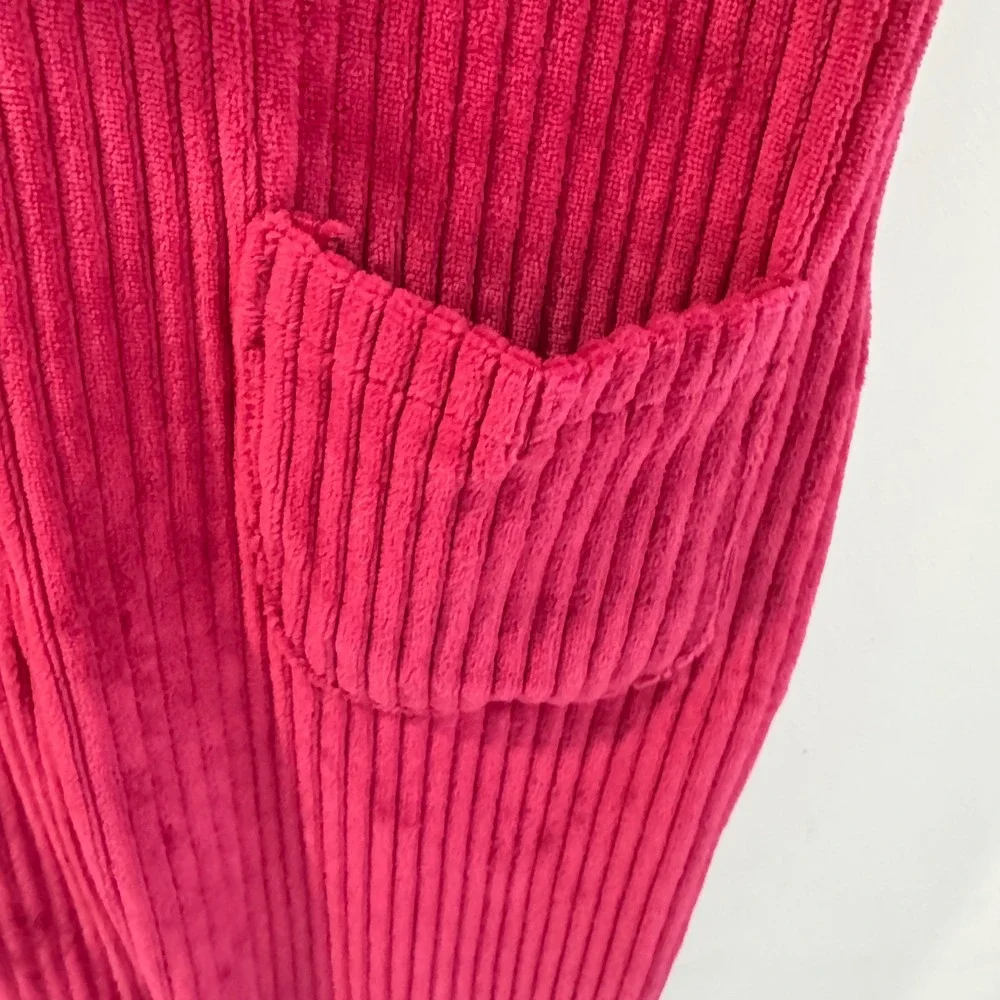 Zara Kids Girls Magenta Corduroy Ruffle Sleeve Jumpsuit Size 4-5 110cm NWT